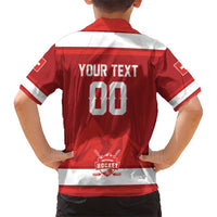 Custom Hockey 2026 Switzerland Kid Hawaiian Shirt Go Champions La Nati - Wonder Print Shop