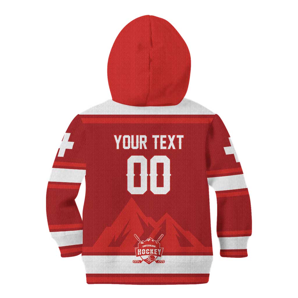 Custom Hockey 2026 Switzerland Kid Hoodie Go Champions La Nati - Wonder Print Shop
