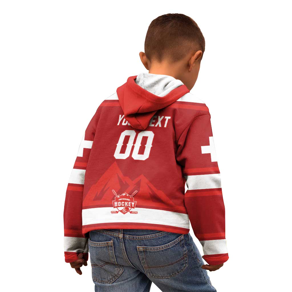 Custom Hockey 2026 Switzerland Kid Hoodie Go Champions La Nati - Wonder Print Shop
