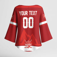 Custom Hockey 2026 Switzerland Kimono Sleeve Blouse Go Champions La Nati - Wonder Print Shop