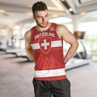 Custom Hockey 2026 Switzerland Men Tank Top Go Champions La Nati - Wonder Print Shop