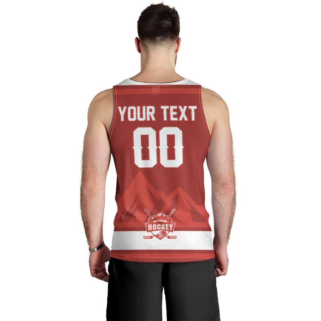 Custom Hockey 2026 Switzerland Men Tank Top Go Champions La Nati - Wonder Print Shop