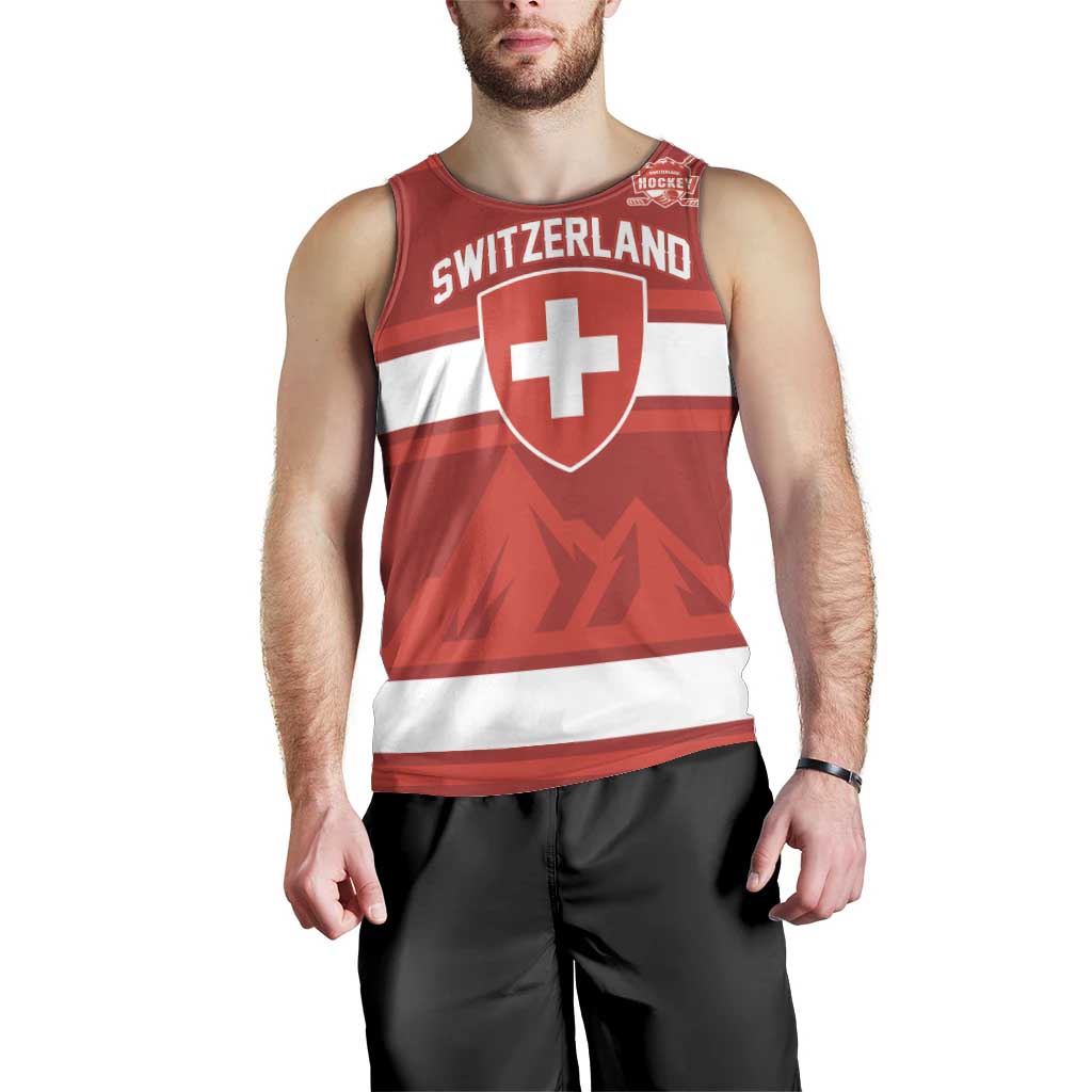 Custom Hockey 2026 Switzerland Men Tank Top Go Champions La Nati - Wonder Print Shop