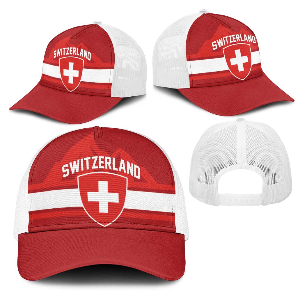 Hockey 2026 Switzerland Mesh Trucker Cap Go Champions La Nati