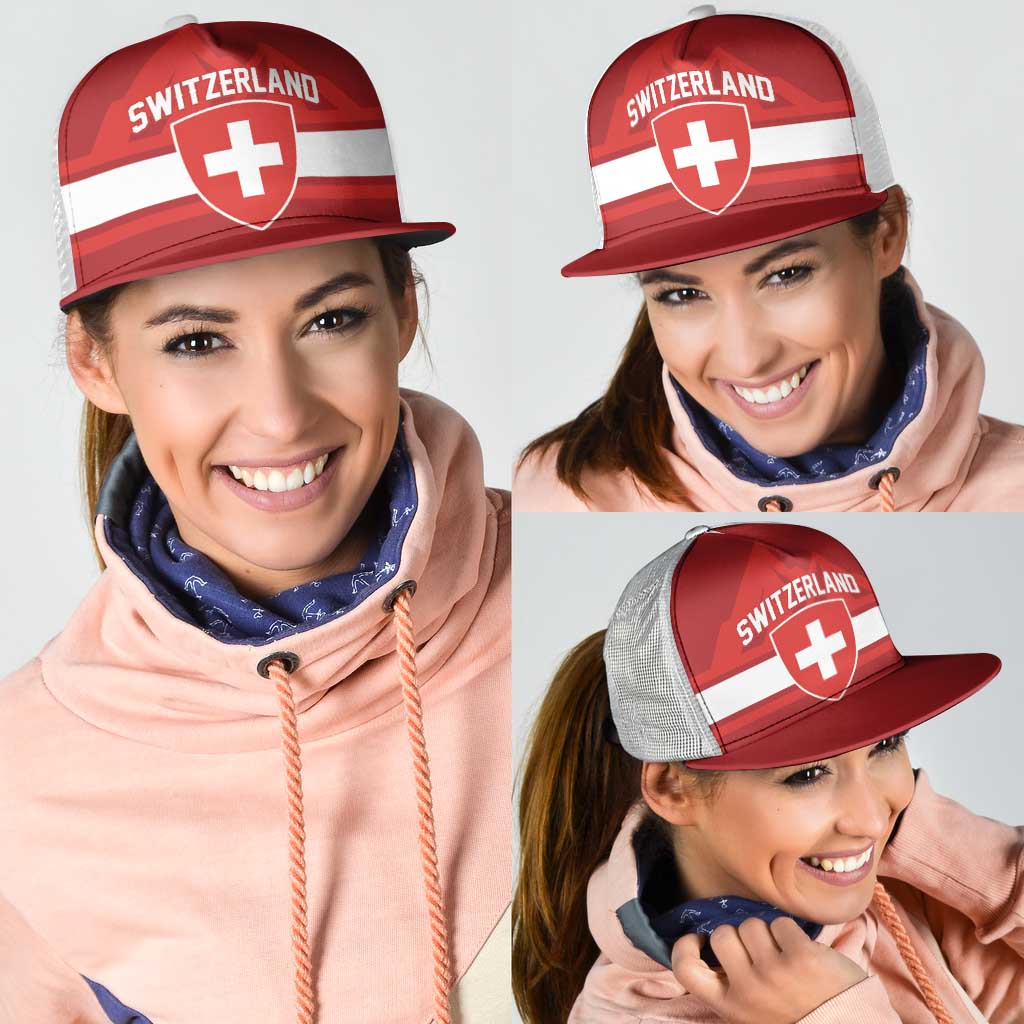 Hockey 2026 Switzerland Mesh Trucker Cap Go Champions La Nati