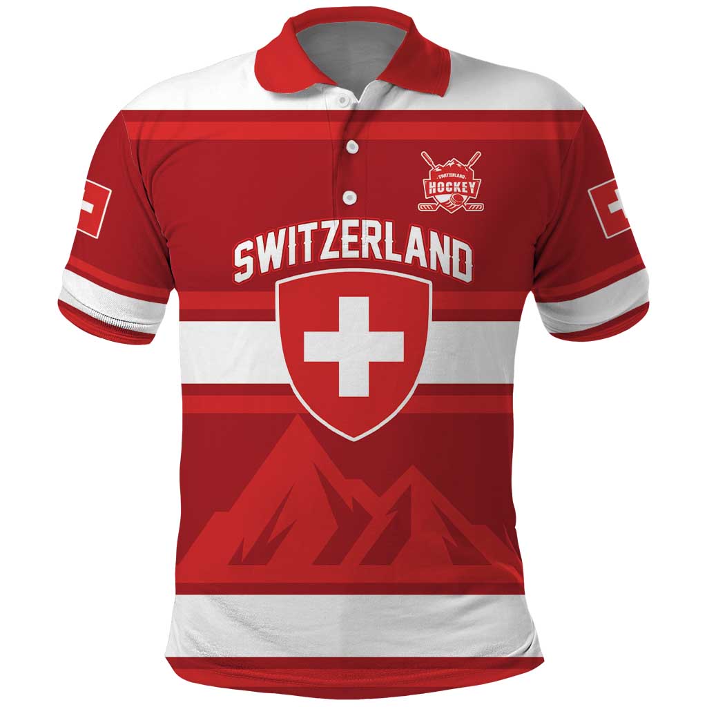 Custom Hockey 2026 Switzerland Polo Shirt Go Champions La Nati - Wonder Print Shop