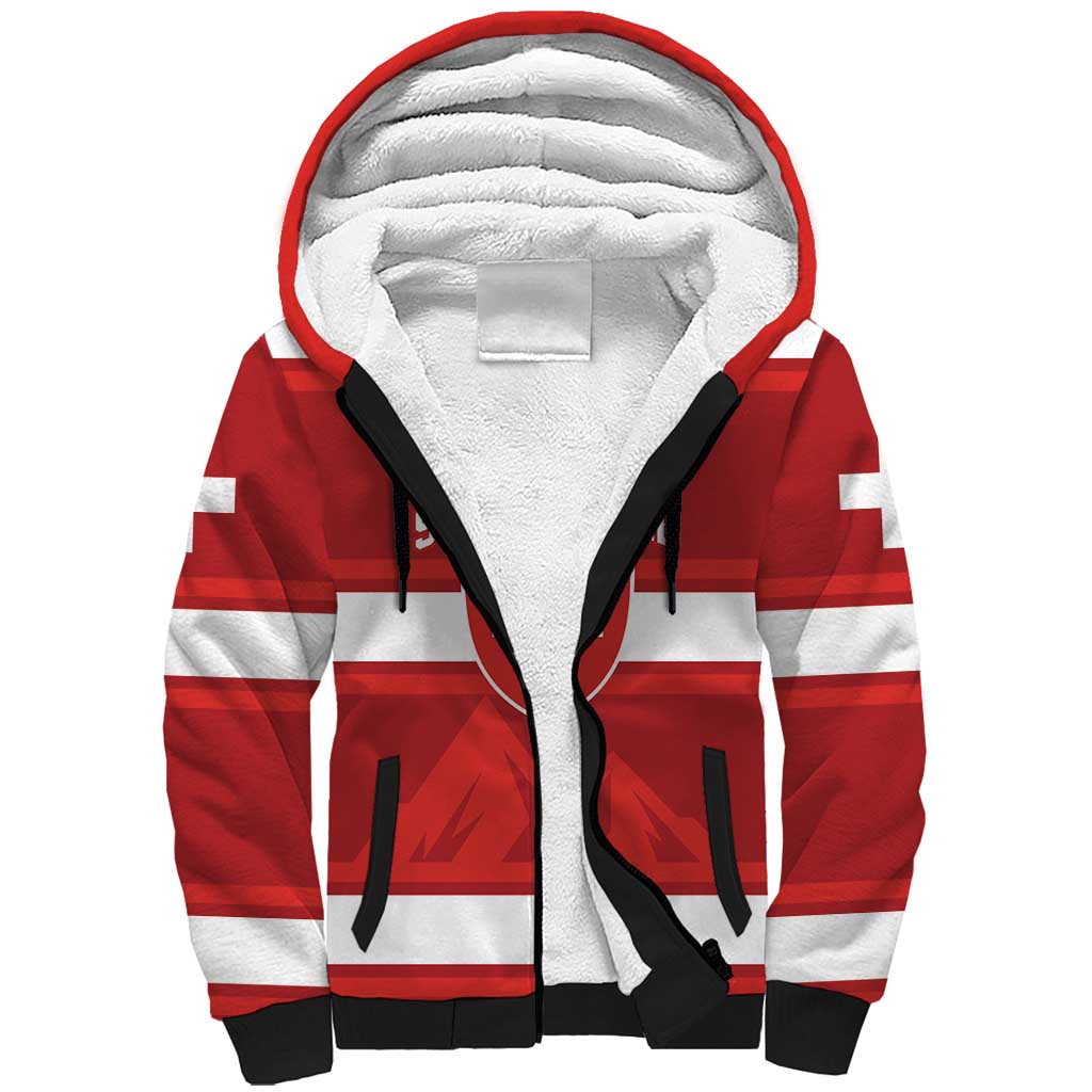 Custom Hockey 2026 Switzerland Sherpa Hoodie Go Champions La Nati - Wonder Print Shop
