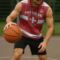 Custom Hockey 2026 Switzerland Sleeveless Hoodie Go Champions La Nati - Wonder Print Shop