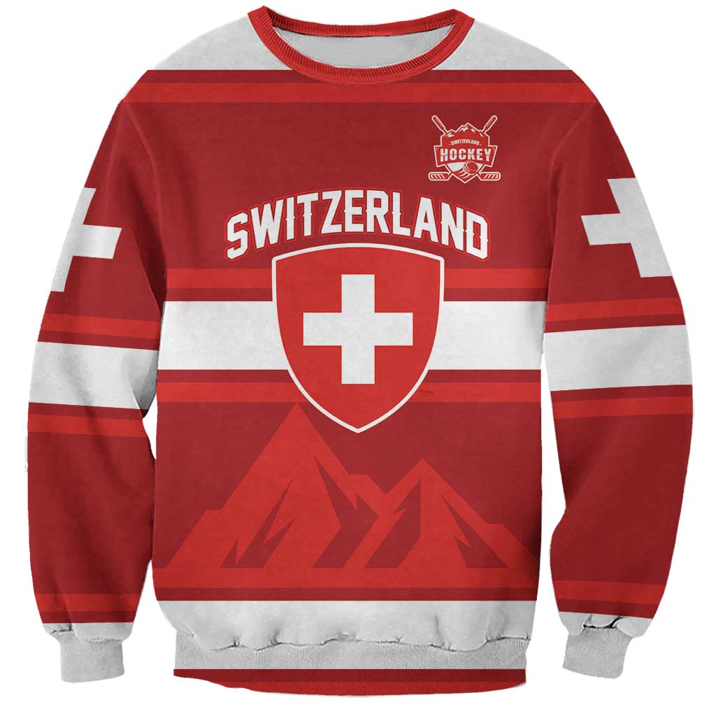 Custom Hockey 2026 Switzerland Sweatshirt Go Champions La Nati - Wonder Print Shop