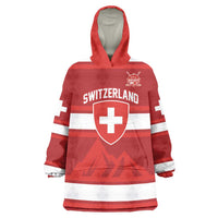 Custom Hockey 2026 Switzerland Wearable Blanket Hoodie Go Champions La Nati - Wonder Print Shop