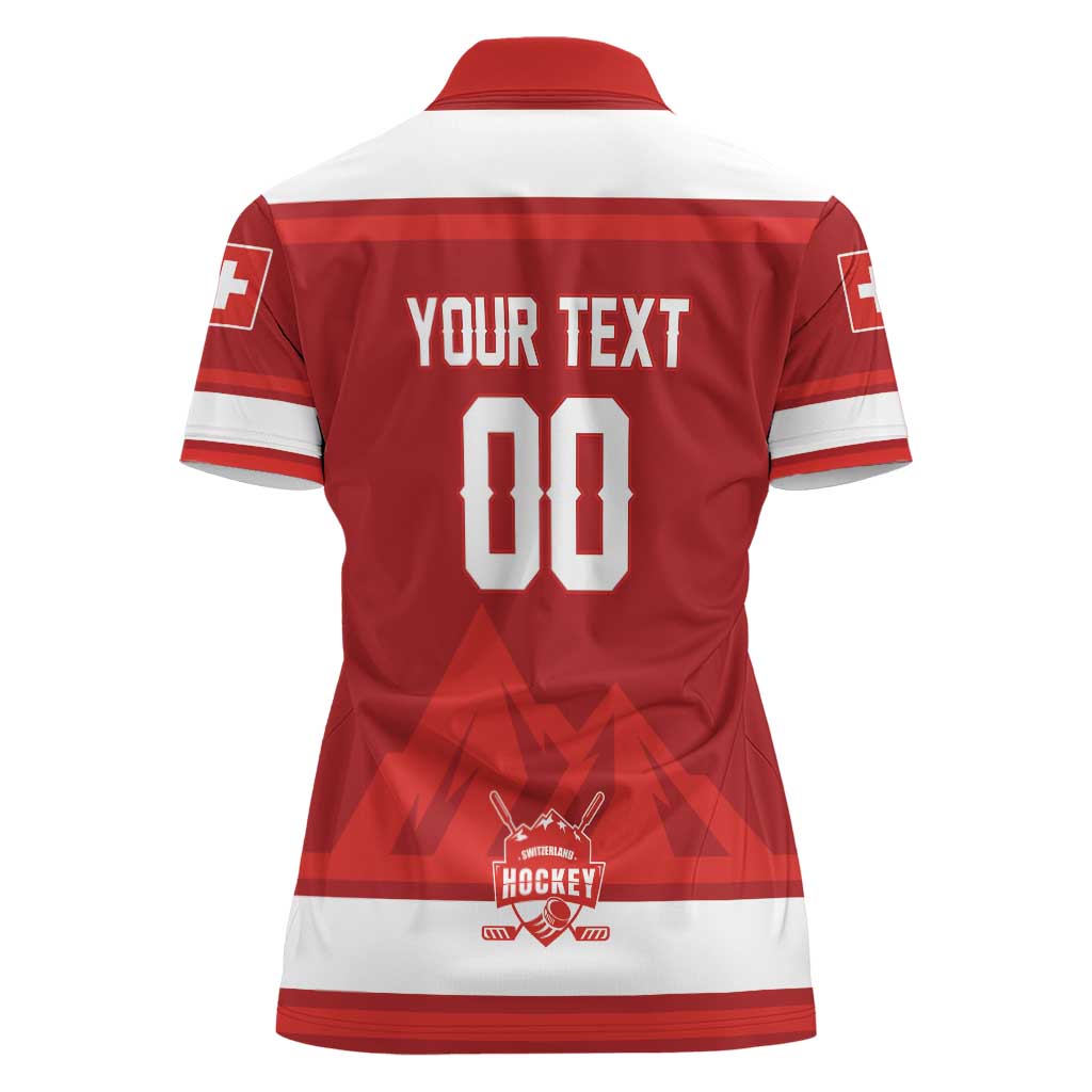 Custom Hockey 2026 Switzerland Women Polo Shirt Go Champions La Nati - Wonder Print Shop