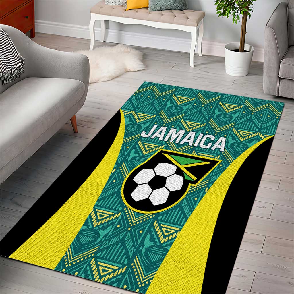 Jamaica Football Area Rug We Believe Reggae Boyz