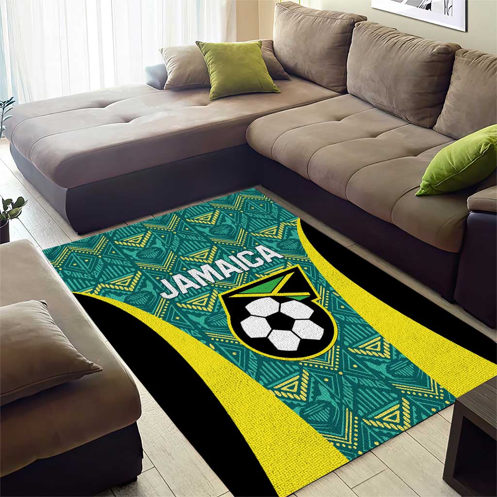 Jamaica Football Area Rug We Believe Reggae Boyz