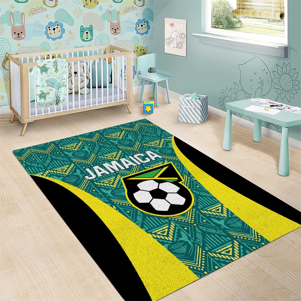 Jamaica Football Area Rug We Believe Reggae Boyz