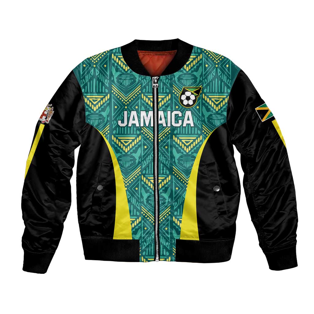 Custom Jamaica Football Bomber Jacket We Believe Reggae Boyz