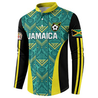 Custom Jamaica Football Button Sweatshirt We Believe Reggae Boyz