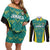 Custom Jamaica Football Couples Matching Off Shoulder Short Dress and Long Sleeve Button Shirt We Believe Reggae Boyz