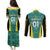 Custom Jamaica Football Couples Matching Puletasi and Long Sleeve Button Shirt We Believe Reggae Boyz