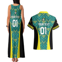 Custom Jamaica Football Couples Matching Tank Maxi Dress and Hawaiian Shirt We Believe Reggae Boyz