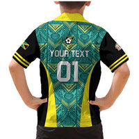 Custom Jamaica Football Family Matching Mermaid Dress and Hawaiian Shirt We Believe Reggae Boyz