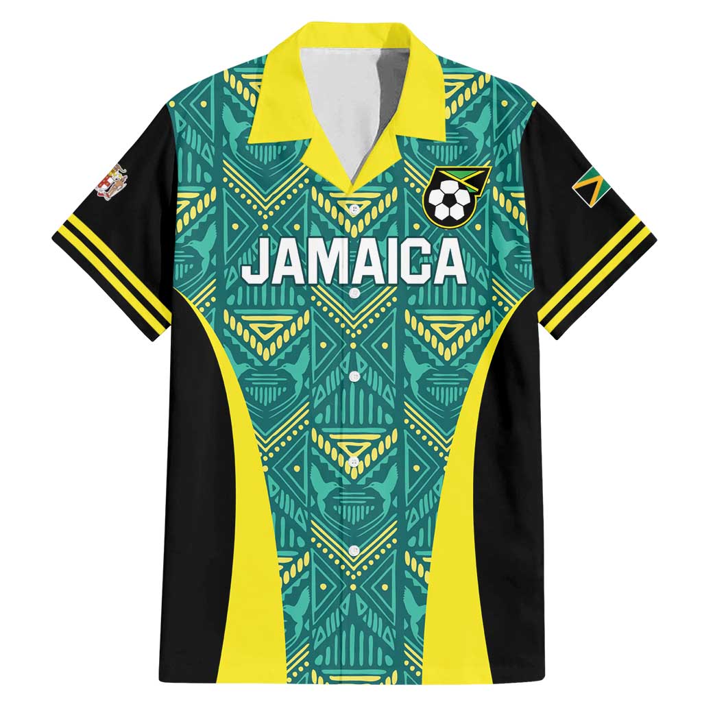Custom Jamaica Football Family Matching Mermaid Dress and Hawaiian Shirt We Believe Reggae Boyz