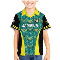Custom Jamaica Football Family Matching Mermaid Dress and Hawaiian Shirt We Believe Reggae Boyz