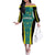 Custom Jamaica Football Family Matching Off The Shoulder Long Sleeve Dress and Hawaiian Shirt We Believe Reggae Boyz