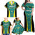 Custom Jamaica Football Family Matching Off Shoulder Maxi Dress and Hawaiian Shirt We Believe Reggae Boyz