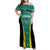 Custom Jamaica Football Family Matching Off Shoulder Maxi Dress and Hawaiian Shirt We Believe Reggae Boyz