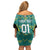 Custom Jamaica Football Family Matching Off Shoulder Short Dress and Hawaiian Shirt We Believe Reggae Boyz