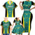 Custom Jamaica Football Family Matching Short Sleeve Bodycon Dress and Hawaiian Shirt We Believe Reggae Boyz