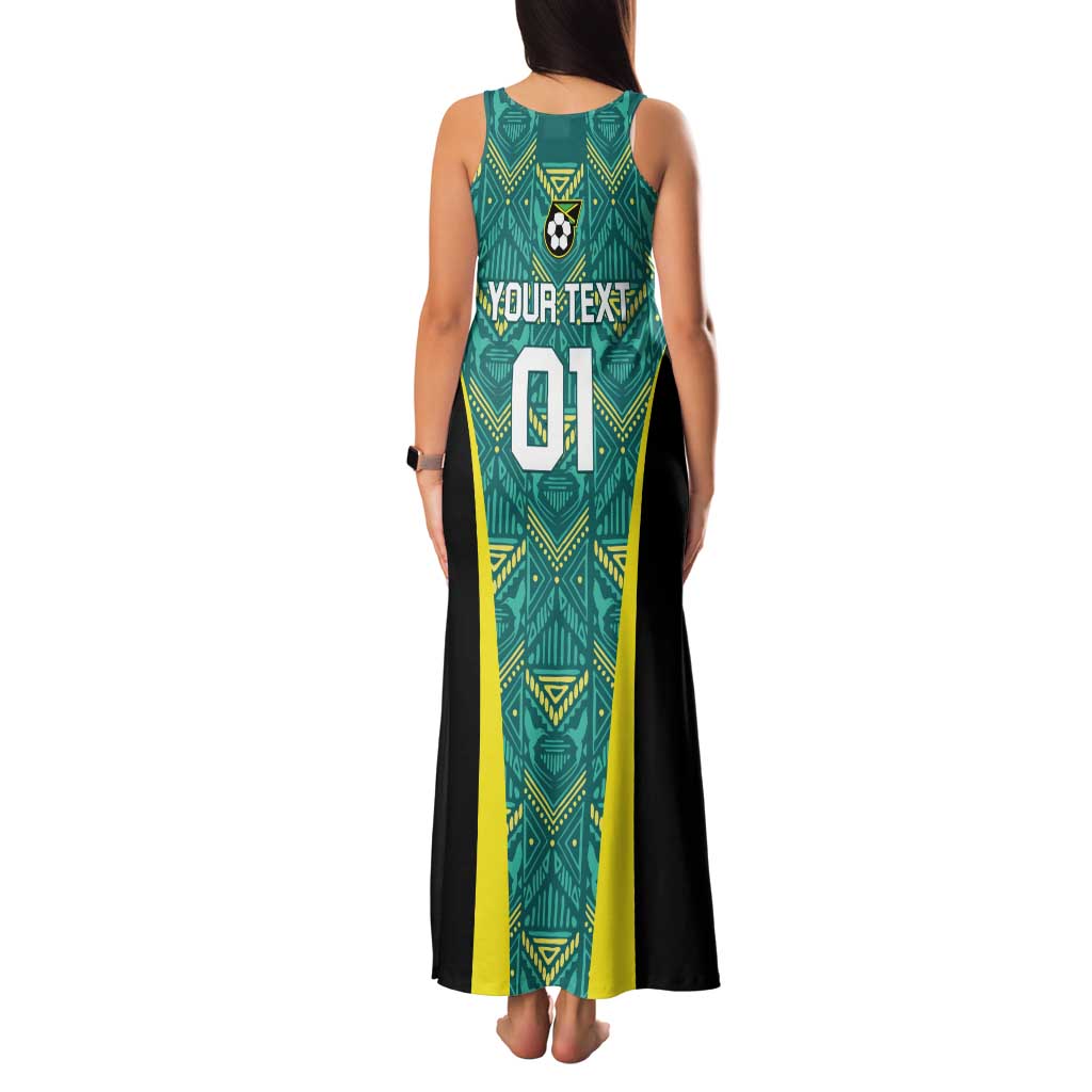 Custom Jamaica Football Family Matching Tank Maxi Dress and Hawaiian Shirt We Believe Reggae Boyz