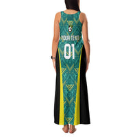 Custom Jamaica Football Family Matching Tank Maxi Dress and Hawaiian Shirt We Believe Reggae Boyz