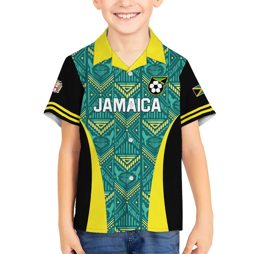 Custom Jamaica Football Kid Hawaiian Shirt We Believe Reggae Boyz