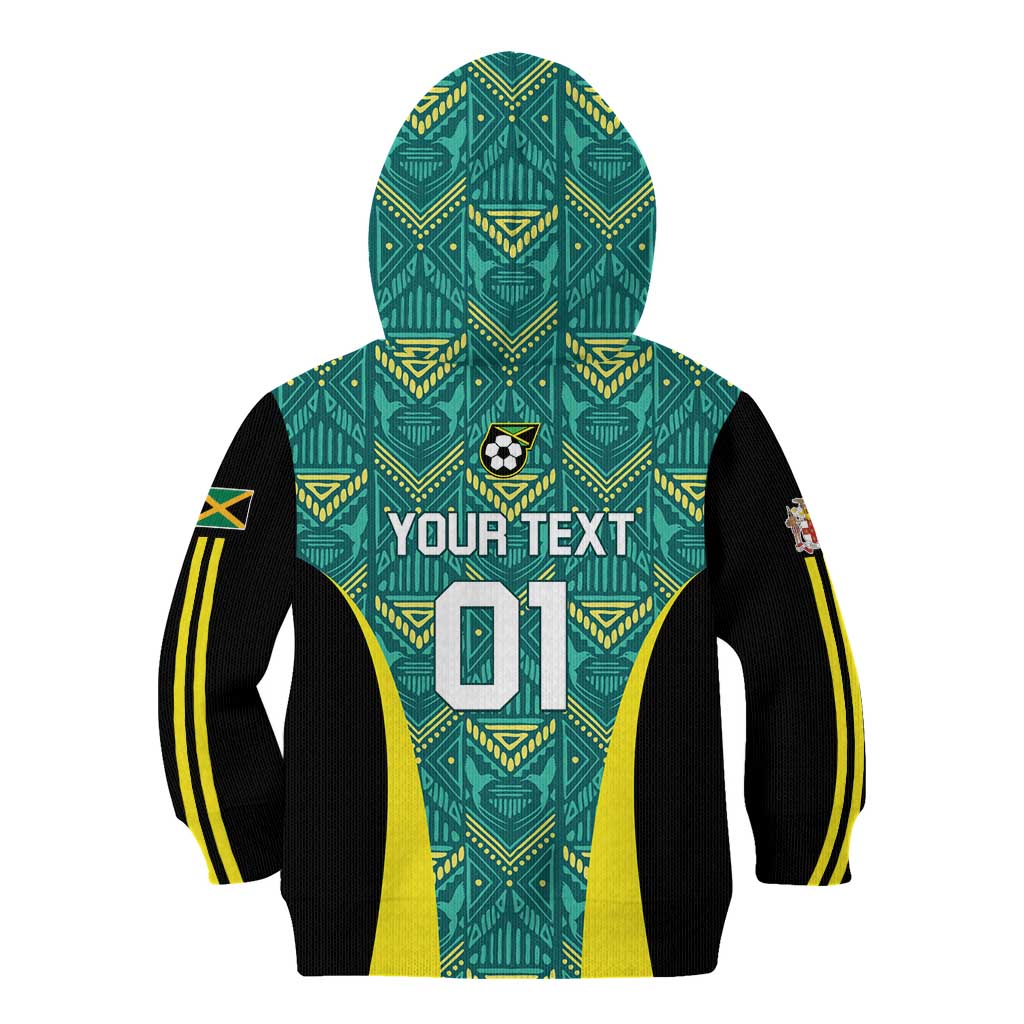 Custom Jamaica Football Kid Hoodie We Believe Reggae Boyz