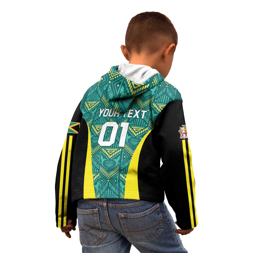 Custom Jamaica Football Kid Hoodie We Believe Reggae Boyz
