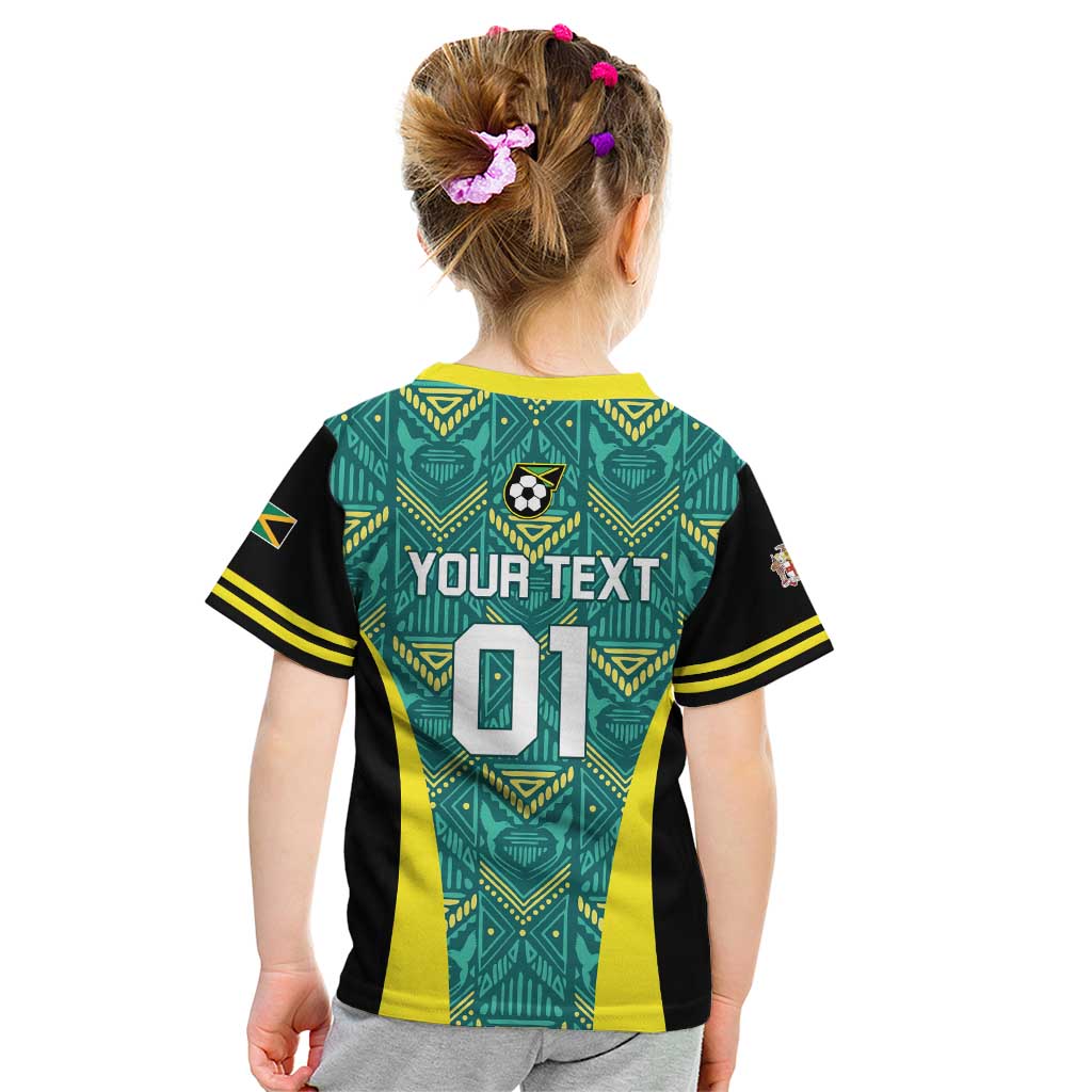 Custom Jamaica Football Kid T Shirt We Believe Reggae Boyz