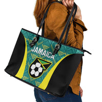 Jamaica Football Leather Tote Bag We Believe Reggae Boyz