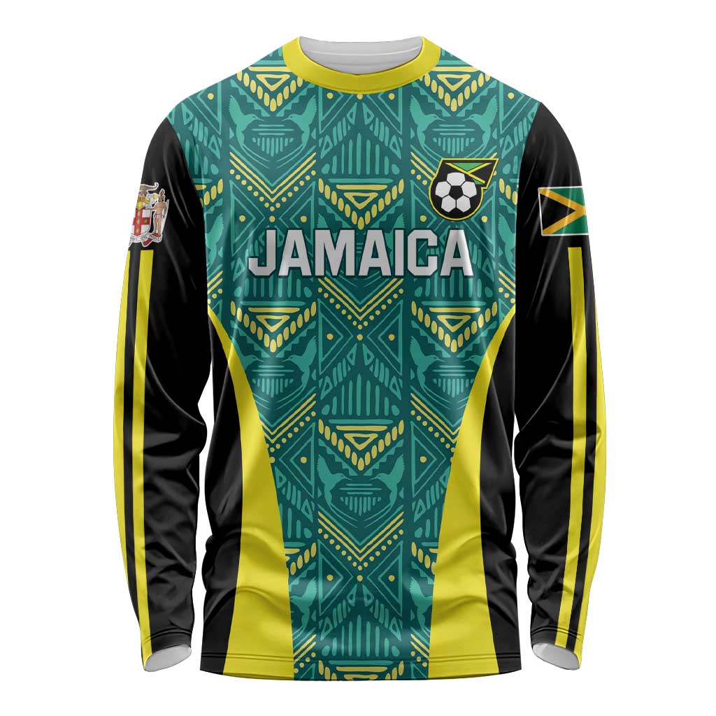 Custom Jamaica Football Long Sleeve Shirt We Believe Reggae Boyz