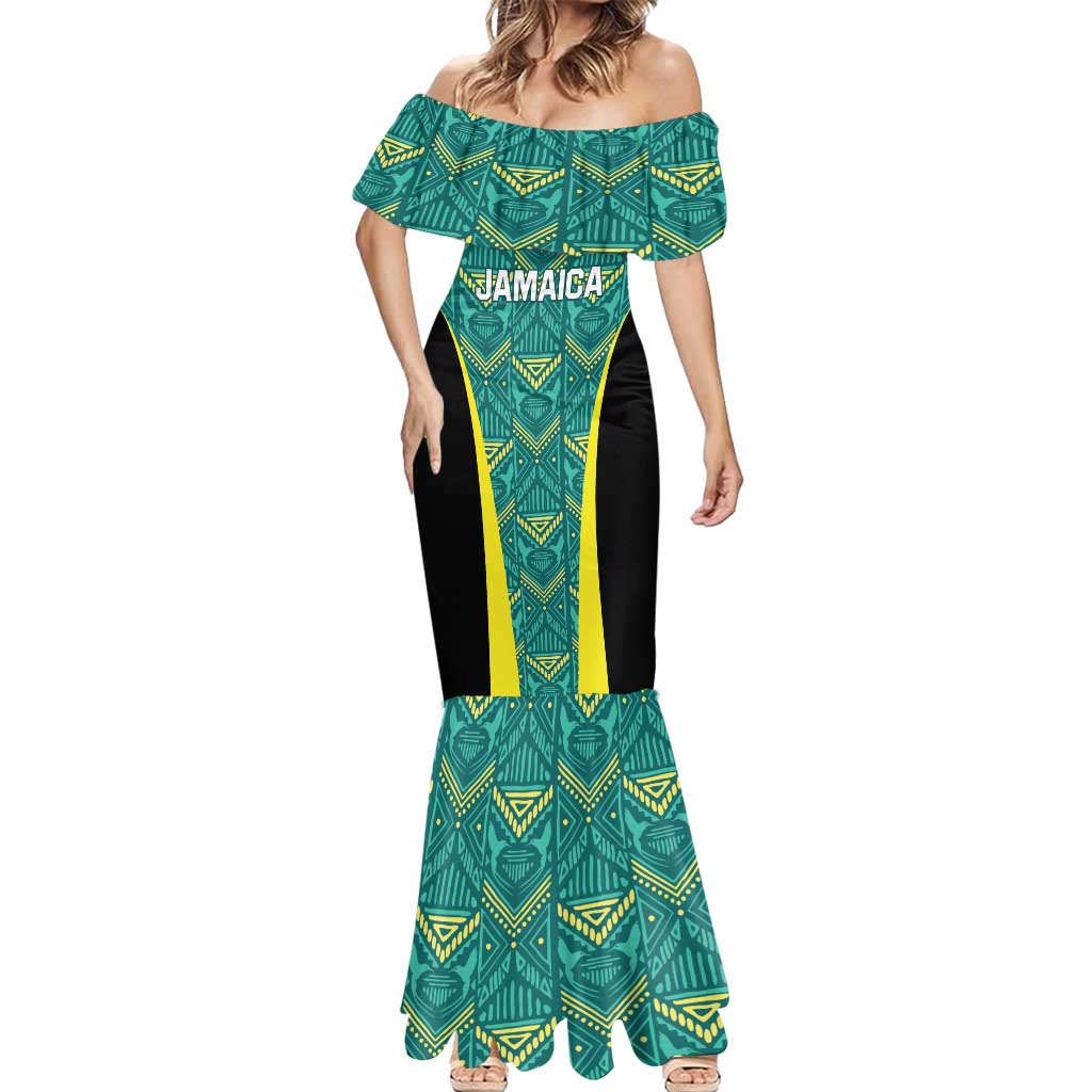 Custom Jamaica Football Mermaid Dress We Believe Reggae Boyz