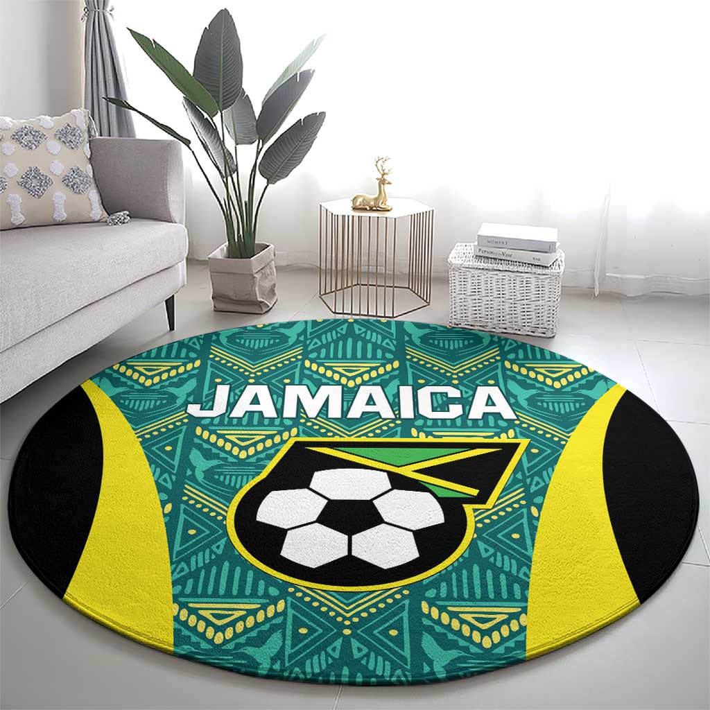 Jamaica Football Round Carpet We Believe Reggae Boyz