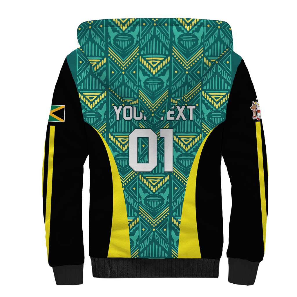 Custom Jamaica Football Sherpa Hoodie We Believe Reggae Boyz
