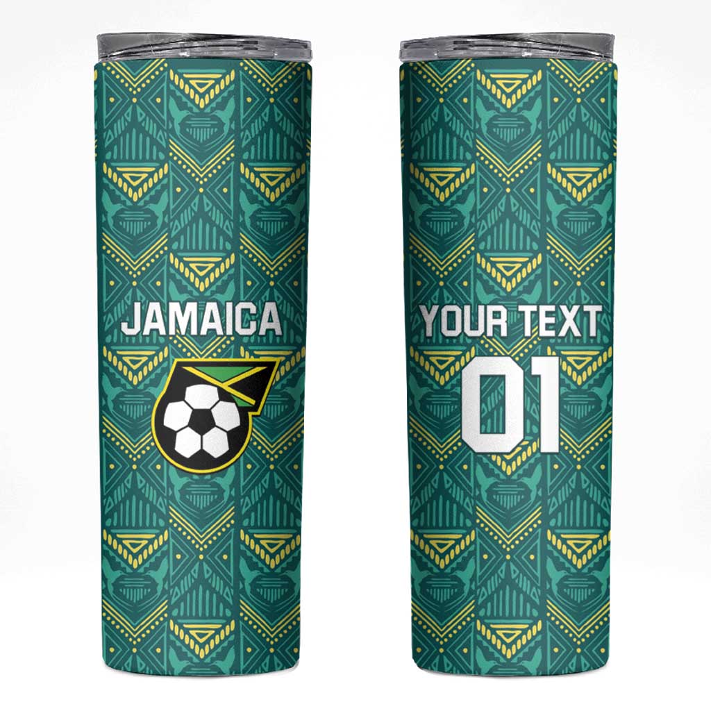 Custom Jamaica Football Skinny Tumbler We Believe Reggae Boyz
