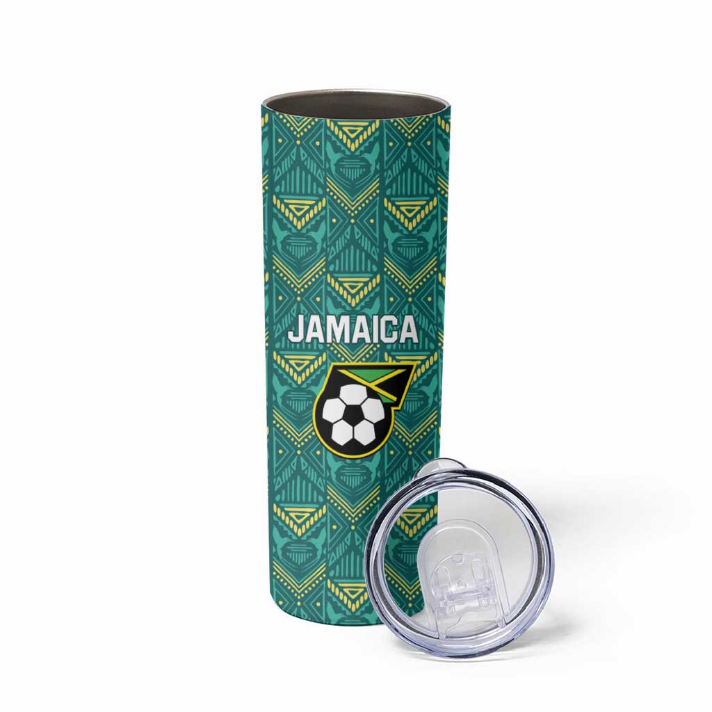 Custom Jamaica Football Skinny Tumbler We Believe Reggae Boyz