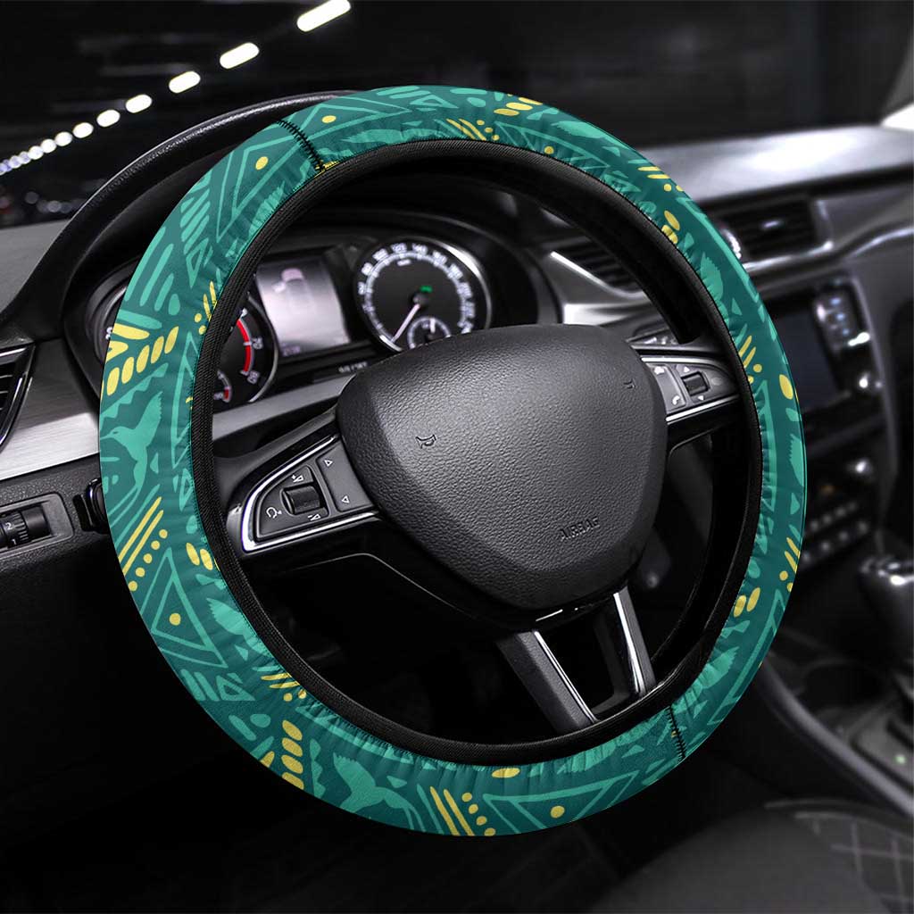 Jamaica Football Steering Wheel Cover We Believe Reggae Boyz