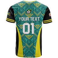 Custom Jamaica Football T Shirt We Believe Reggae Boyz
