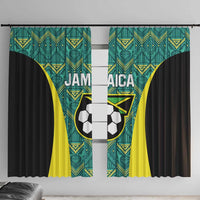 Jamaica Football Window Curtain We Believe Reggae Boyz