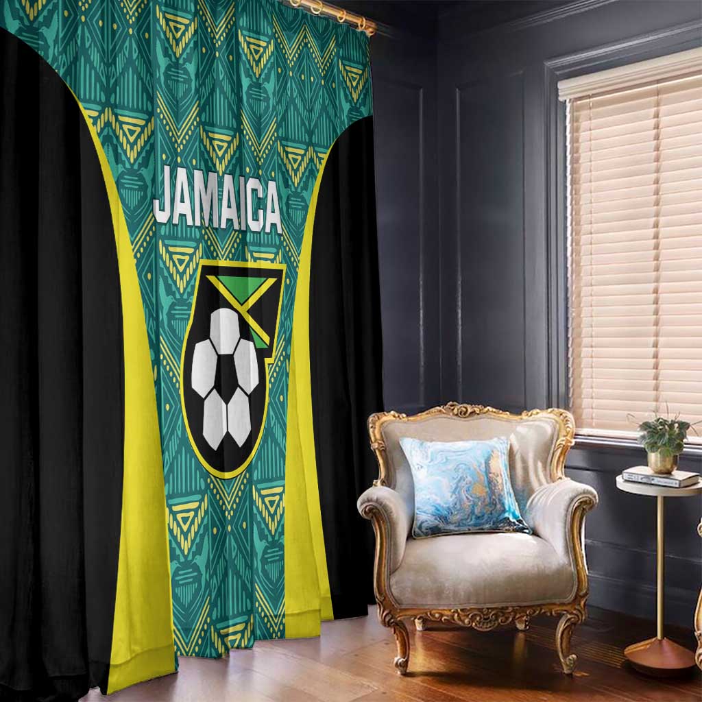 Jamaica Football Window Curtain We Believe Reggae Boyz