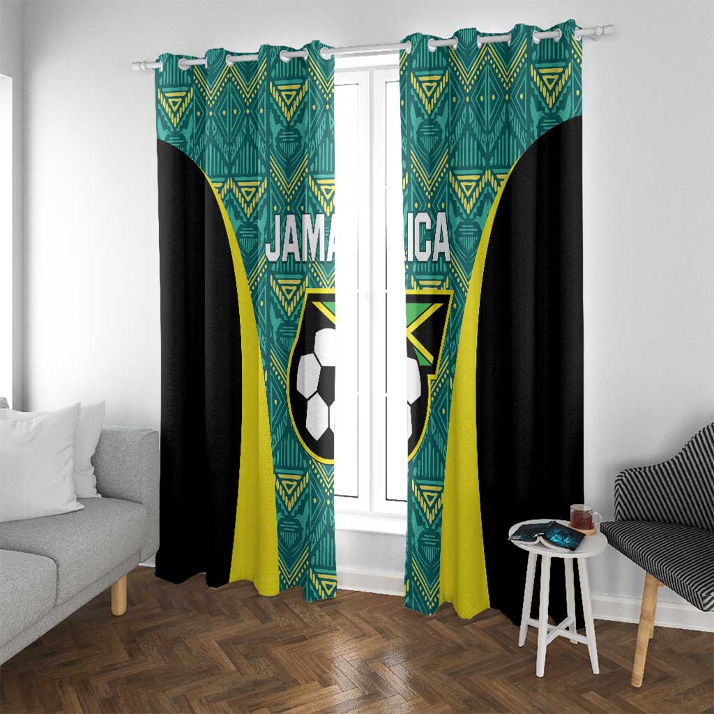 Jamaica Football Window Curtain We Believe Reggae Boyz