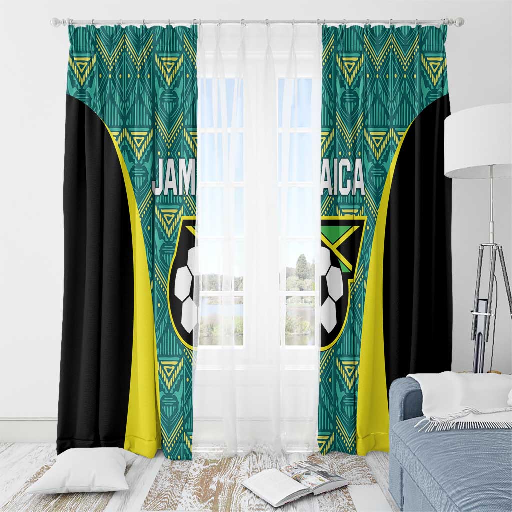 Jamaica Football Window Curtain We Believe Reggae Boyz